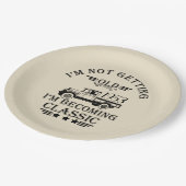 パーソナライズされたヴィンテージ50歳の誕生日パーティー ペーパープレート (アングル)