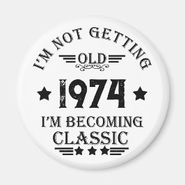 パーソナライズされたヴィンテージ50歳の誕生日パーティー マグネット