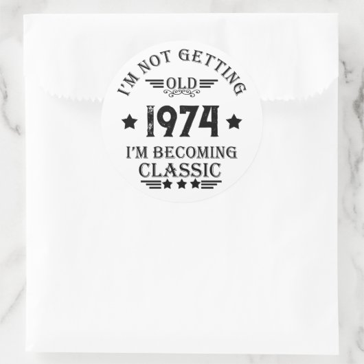 パーソナライズされたヴィンテージ50歳の誕生日パーティー ラウンドシール (バッグ)