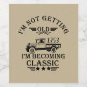 パーソナライズされたヴィンテージ50歳の誕生日パーティー ワインラベル (シングルラベル)