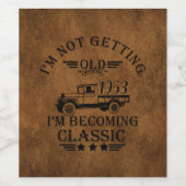 パーソナライズされたヴィンテージ50歳の誕生日パーティー ワインラベル (シングルラベル)