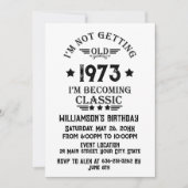 パーソナライズされたヴィンテージ50歳の誕生日パーティー 招待状 (正面)