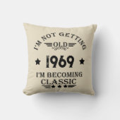 パーソナライズされたヴィンテージ50歳の誕生日プレゼント クッション (正面)