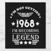 パーソナライズされたヴィンテージ55歳の誕生日ギフト白 ワインラベル (シングルラベル)