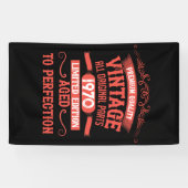 パーソナライズされたヴィンテージ55歳の誕生日ギフト赤 横断幕 (横)