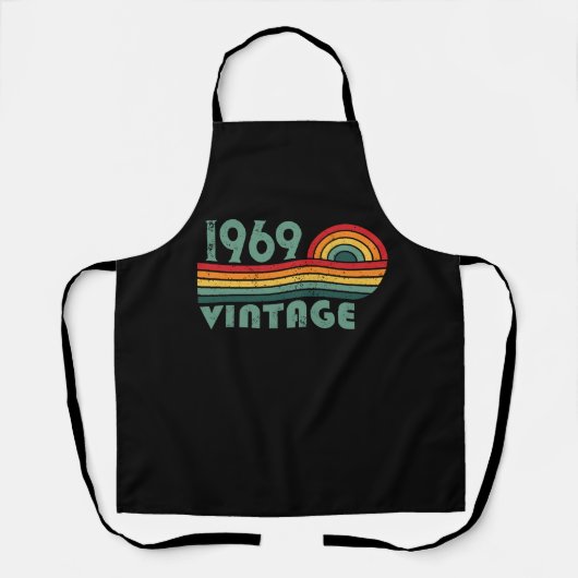 パーソナライズされたヴィンテージ55歳の誕生日パーティー エプロン (正面)