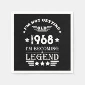 パーソナライズされたヴィンテージ55歳の誕生日パーティー スタンダードカクテルナプキン (正面)