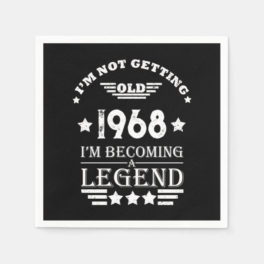 パーソナライズされたヴィンテージ55歳の誕生日パーティー スタンダードカクテルナプキン (正面)