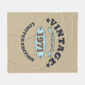 パーソナライズされたヴィンテージ55歳の誕生日パーティー フリースブランケット (正面(横))