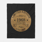パーソナライズされたヴィンテージ55歳の誕生日パーティー フリースブランケット (正面)