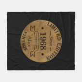 パーソナライズされたヴィンテージ55歳の誕生日パーティー フリースブランケット (正面(横))