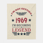 パーソナライズされたヴィンテージ55歳の誕生日パーティー フリースブランケット (正面)