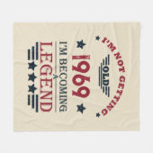 パーソナライズされたヴィンテージ55歳の誕生日パーティー フリースブランケット (正面(横))