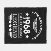 パーソナライズされたヴィンテージ55歳の誕生日パーティー フリースブランケット (正面(横))