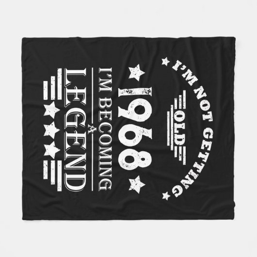 パーソナライズされたヴィンテージ55歳の誕生日パーティー フリースブランケット (正面(横))