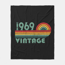 パーソナライズされたヴィンテージ55歳の誕生日パーティー フリースブランケット