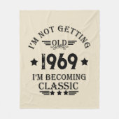 パーソナライズされたヴィンテージ55歳の誕生日パーティー フリースブランケット (正面)