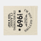 パーソナライズされたヴィンテージ55歳の誕生日パーティー フリースブランケット (正面(横))