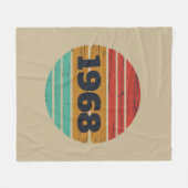 パーソナライズされたヴィンテージ55歳の誕生日パーティー フリースブランケット (正面(横))