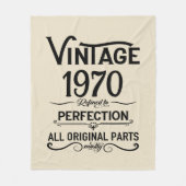 パーソナライズされたヴィンテージ55歳の誕生日パーティー フリースブランケット (正面)