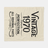 パーソナライズされたヴィンテージ55歳の誕生日パーティー フリースブランケット (正面(横))