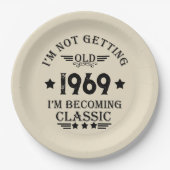 パーソナライズされたヴィンテージ55歳の誕生日パーティー ペーパープレート