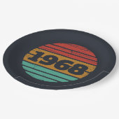 パーソナライズされたヴィンテージ55歳の誕生日パーティー ペーパープレート (アングル)