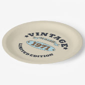 パーソナライズされたヴィンテージ55歳の誕生日パーティー ペーパープレート (アングル)