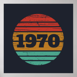 パーソナライズされたヴィンテージ55歳の誕生日パーティー ポスター