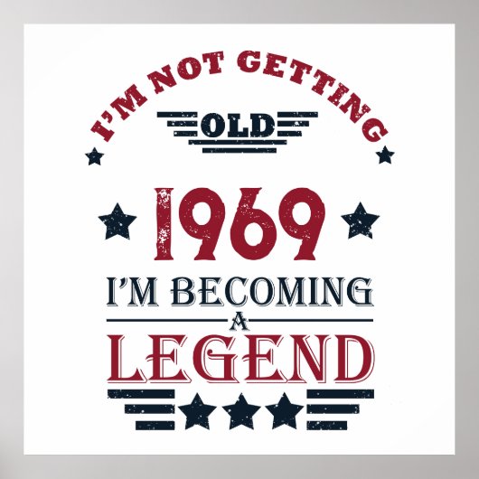 パーソナライズされたヴィンテージ55歳の誕生日パーティー ポスター (正面)