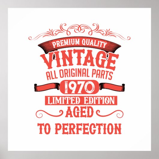 パーソナライズされたヴィンテージ55歳の誕生日パーティー ポスター (正面)