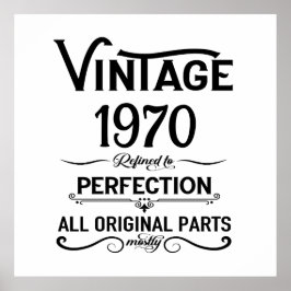 パーソナライズされたヴィンテージ55歳の誕生日パーティー ポスター