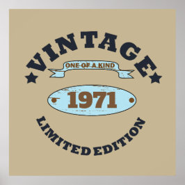 パーソナライズされたヴィンテージ55歳の誕生日パーティー ポスター