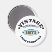 パーソナライズされたヴィンテージ55歳の誕生日パーティー マグネット (正面/裏面)