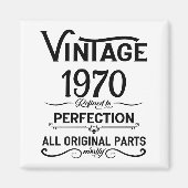 パーソナライズされたヴィンテージ55歳の誕生日パーティー マグネット (正面)