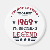 パーソナライズされたヴィンテージ55歳の誕生日パーティー マグネット (正面)