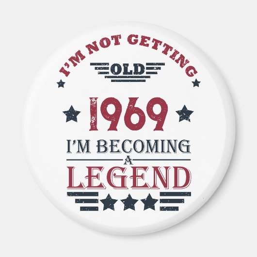 パーソナライズされたヴィンテージ55歳の誕生日パーティー マグネット (正面)