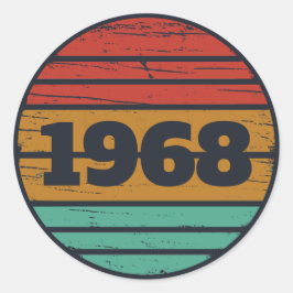 パーソナライズされたヴィンテージ55歳の誕生日パーティー ラウンドシール