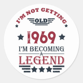 パーソナライズされたヴィンテージ55歳の誕生日パーティー ラウンドシール