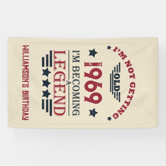 パーソナライズされたヴィンテージ55歳の誕生日パーティー 横断幕 (横)