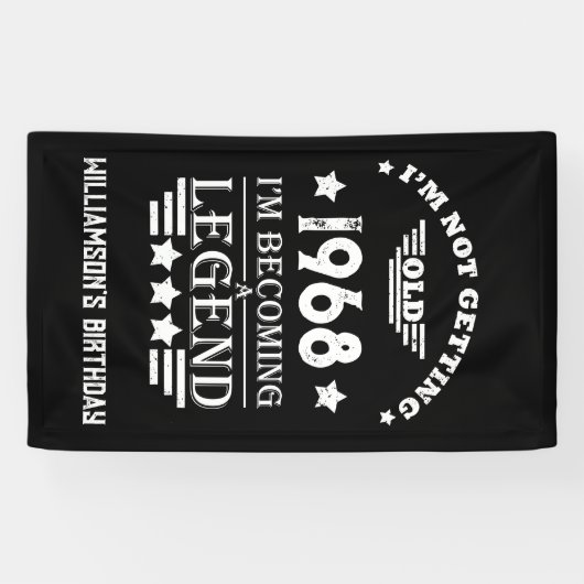 パーソナライズされたヴィンテージ55歳の誕生日パーティー 横断幕 (横)