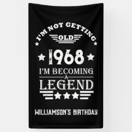 パーソナライズされたヴィンテージ55歳の誕生日パーティー 横断幕