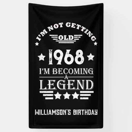 パーソナライズされたヴィンテージ55歳の誕生日パーティー 横断幕 (縦)