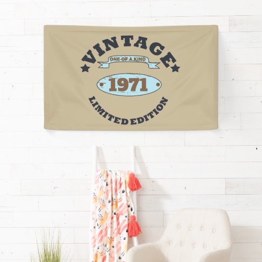 パーソナライズされたヴィンテージ55歳の誕生日パーティー 横断幕 (インサイチュ)