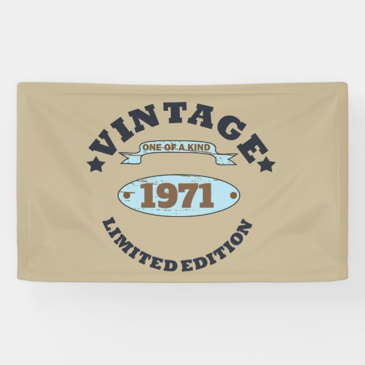 パーソナライズされたヴィンテージ55歳の誕生日パーティー 横断幕 (横)