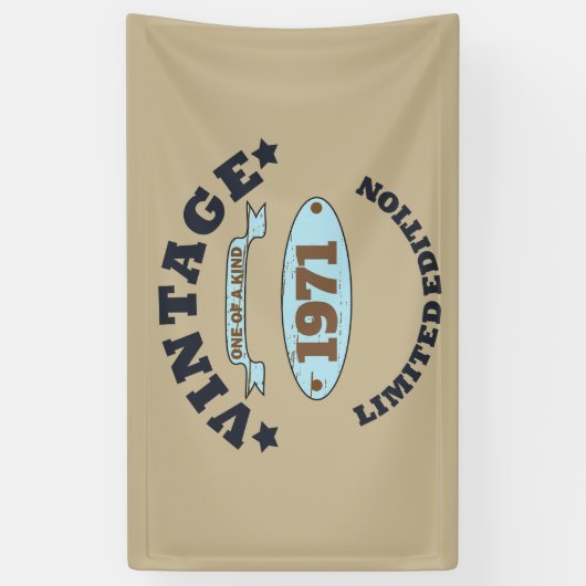 パーソナライズされたヴィンテージ55歳の誕生日パーティー 横断幕 (縦)