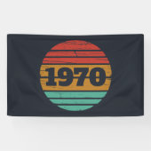 パーソナライズされたヴィンテージ55歳の誕生日パーティー 横断幕 (横)