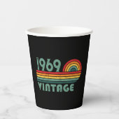 パーソナライズされたヴィンテージ55歳の誕生日パーティー 紙コップ (正面)