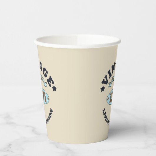 パーソナライズされたヴィンテージ55歳の誕生日パーティー 紙コップ (左)