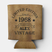 パーソナライズされたヴィンテージ55歳の誕生日パーティー 缶クーラー (裏面)